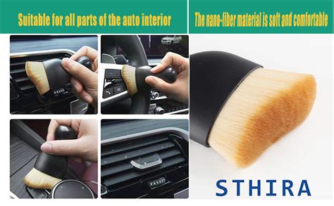 STHIRA® 2Pc Car Duster Car Nanofiber Brushes for Detailing Interior ...