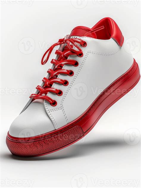 White and Red Shoe With Red Laces 47989396 Stock Photo at Vecteezy