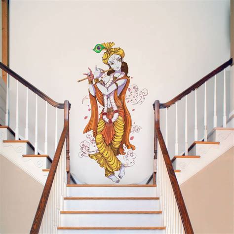 Rawpockets Lord Krishna with Flute ' Wall Sticker-(PVC Vinyl,105cm X ...