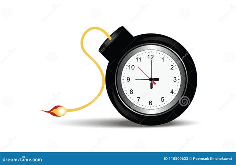 Bomb With Clock Timer Vector Cartoon Illustration | CartoonDealer.com #191055306