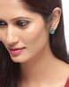 Buy Silver-Toned & Green Earrings for Women by VOYLLA Online | Ajio.com