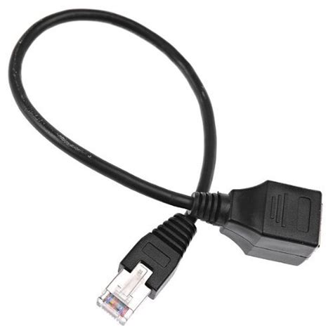 30cm RJ45 Male to Female Ethernet Extension Cable For Local Area ...