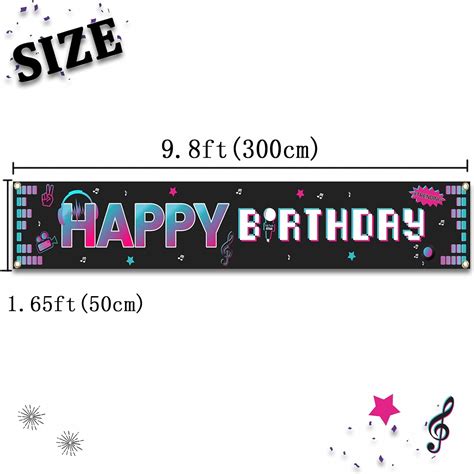 LASKYER Happy Birthday Tik Tok Music Yard Sign Backdrop India | Ubuy