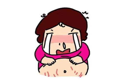 卡通插图大肚腩的胖女孩图片素材免费下载 - 觅知网
