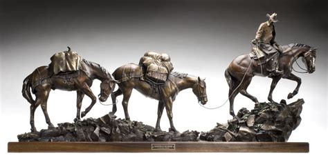 "Diamonds in the Rough" - this 26"H x 52"L x 8"W bronze sculpture ...