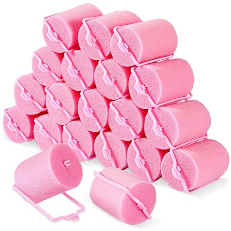 Amazon.com : Geyoga 18 Pieces Sponge Hair Rollers Large Soft Foam Hair ...