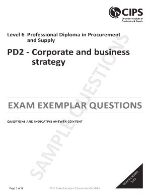 Cips Exam Examplar Questions D1 Exam Question November 2017 - Fill and ...