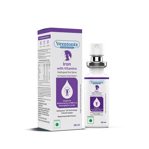 Shop Iron Sublingual Oral Spray for Boost Hemoglobin | Vemtonix.com