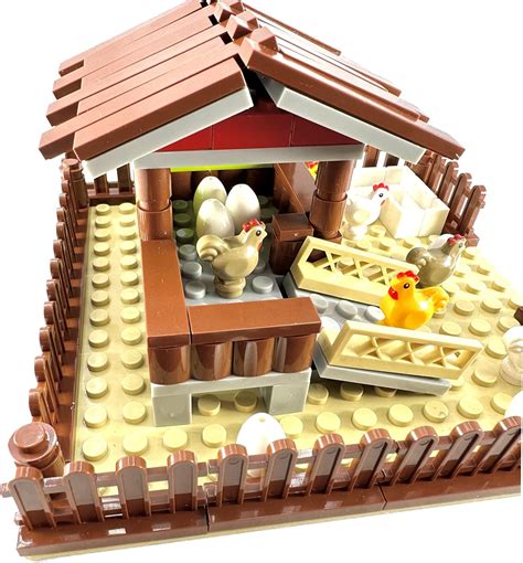 Buy General Jim's Chicken Coop Hen House Building Block Brick Set 122 ...