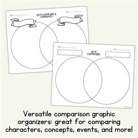 Compare And Contrast Characters Graphic Organizer
