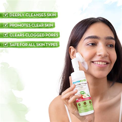Mamaearth Apple Cider Vinegar Foaming Face Wash 150ml - Cureka - Online ...