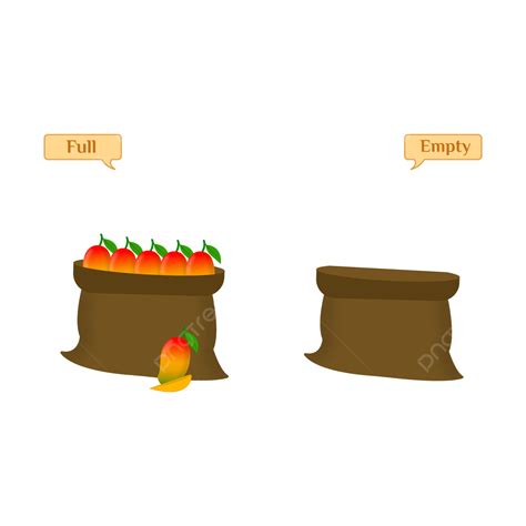 Adjetivos En Inglés Opuestos Bolsa De Saco De Mango Maduro Lleno Y ...
