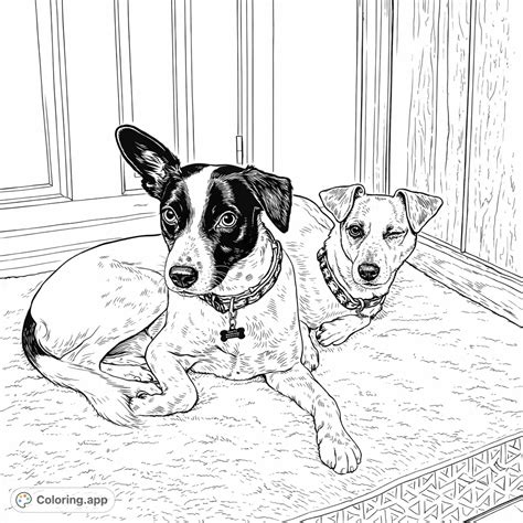 Sitting Dog Portrait - Coloring.app