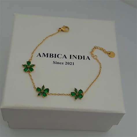 Green Crystal bracelet – Ambica India