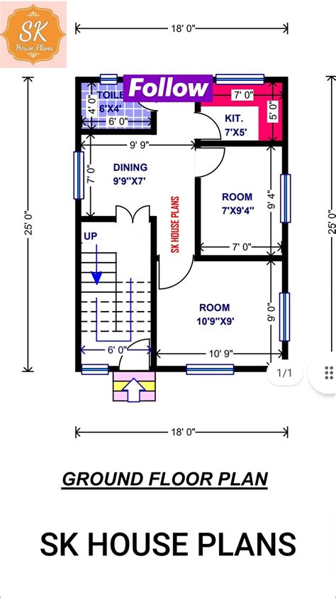 24 x42 superb north facing 2bhk house plan as per vastu shastra autocad ...