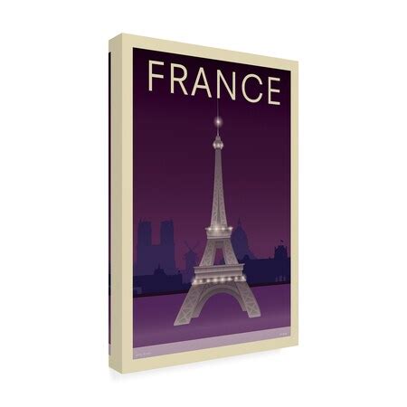 Trademark Fine Art Incado 'Eiffel Tower France Poster' Canvas Art ...
