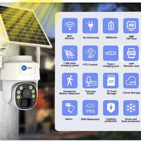 Maizic Smarthome Big 100 Meter View Black Bull 4G 5MP FHD 1920p Solar ...