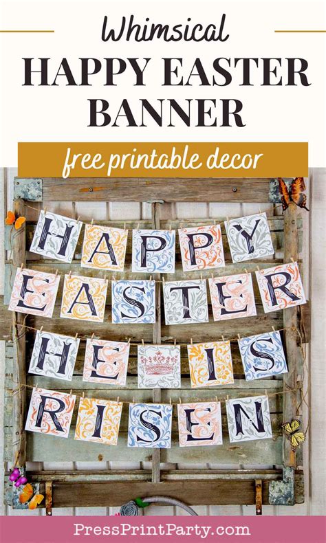 Easter Banner Printable Free