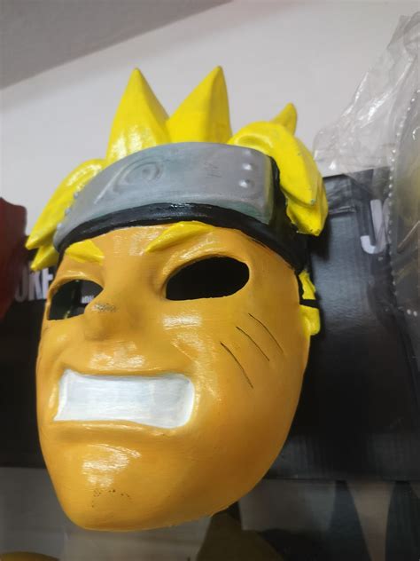 Naruto Uzumaki Cosplay Mask – Angry Face Anime Prop with Leaf Village ...