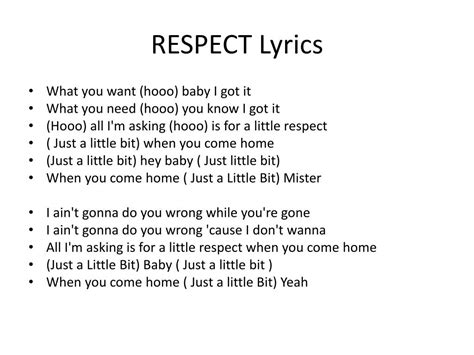 Respect Song 的图像结果
