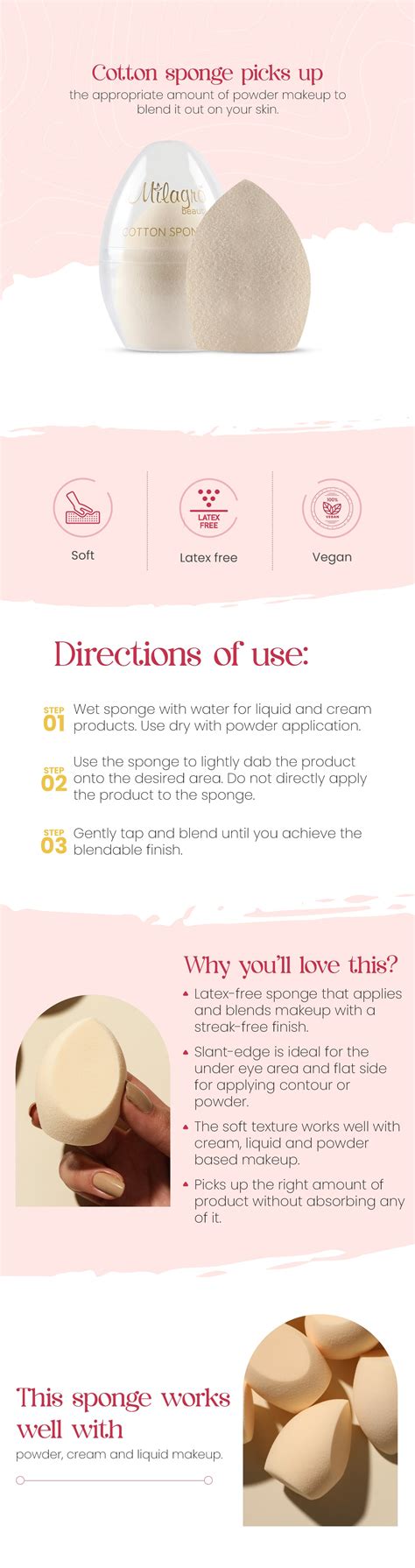 Buy Cotton Sponge - Soft, & Effective | Milagro Beauty