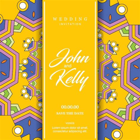 Wedding cards design vector | Premium Vector