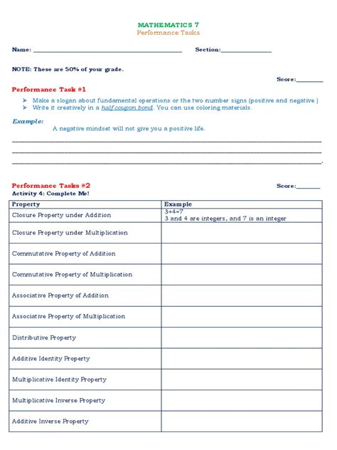 Image result for Performance Task Sample