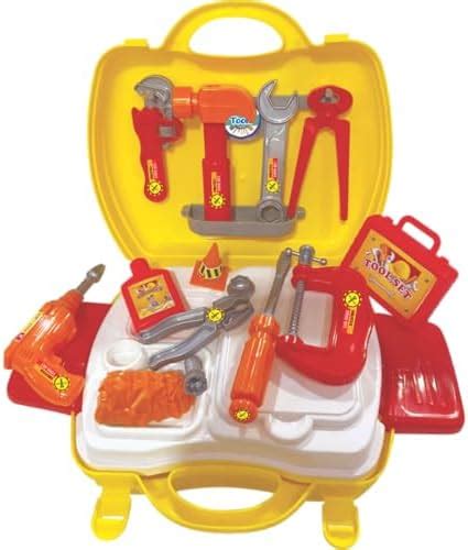 Buy SUN TOYS Plastic Tool Kit for Kids - Pretend Play Engineer Workshop ...