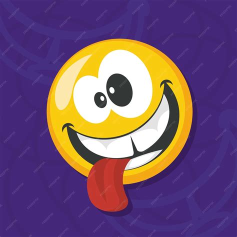 Premium Vector | Crazy emoticon face