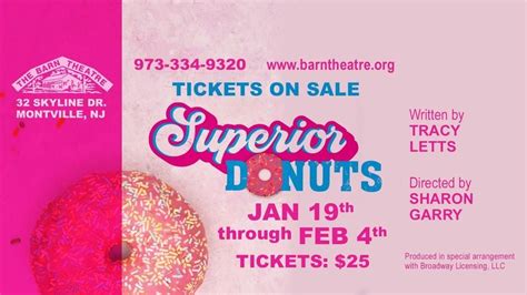 Superior Donuts, The Barn Theatre (Montville, NJ), 19 January