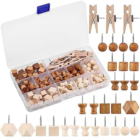 amazon basics Push Pins Tacks, Clear Plastic Head, Steel Point, 200 ...