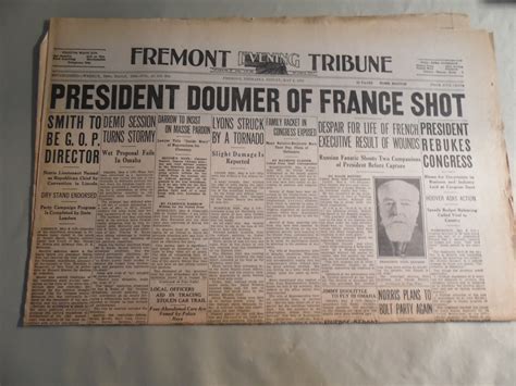 Fremont Evening Tribune Newspaper / Fremont Nebraska / May 6 1932 | eBay