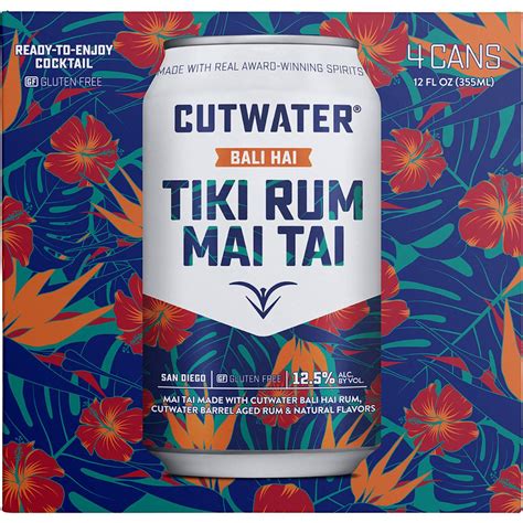 Cutwater Tiki Rum Mai Tai Cans 355ml X 4 Pack | Woolworths
