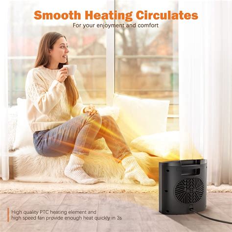 Buy Space Heater for Indoor Use, Grelife 1500W Dual PTC Portable Heater ...