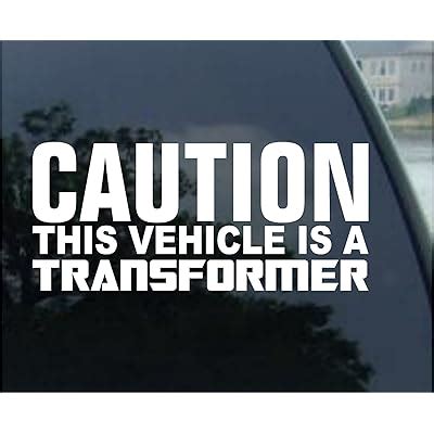 Buy Caution This Vehicle is a Transformer Sticker Vinyl Decal Car ...