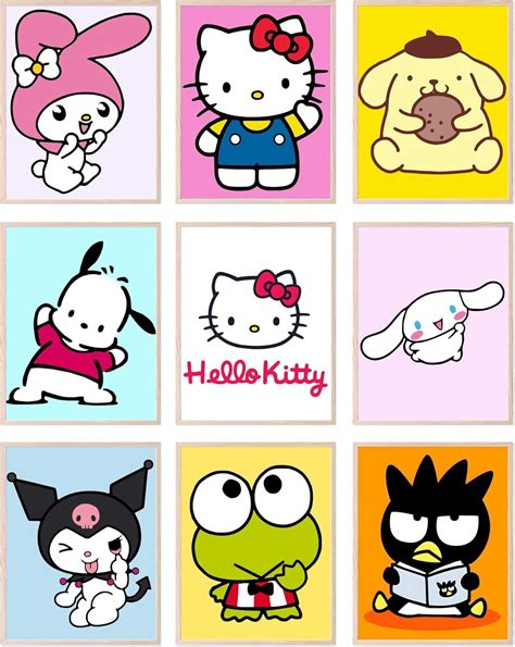 BigWig Prints Hello Kitty Poster Set - Hello Kitty Wall Decor, Hello ...