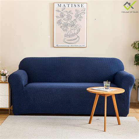 House of Quirk Universal Double Seater Polar Fleece 220 GSM Fabric Sofa ...