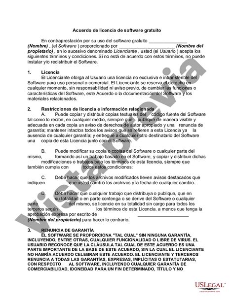 Tampa Florida Acuerdo de licencia de software gratuito | US Legal Forms