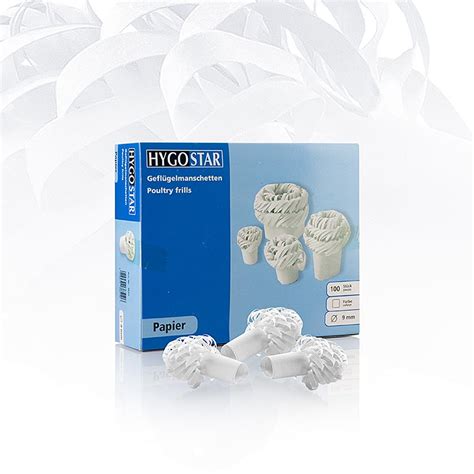 Mankiety papillotes drobiowe 9 mm, takze dla golebi, 100 kawalkow ...