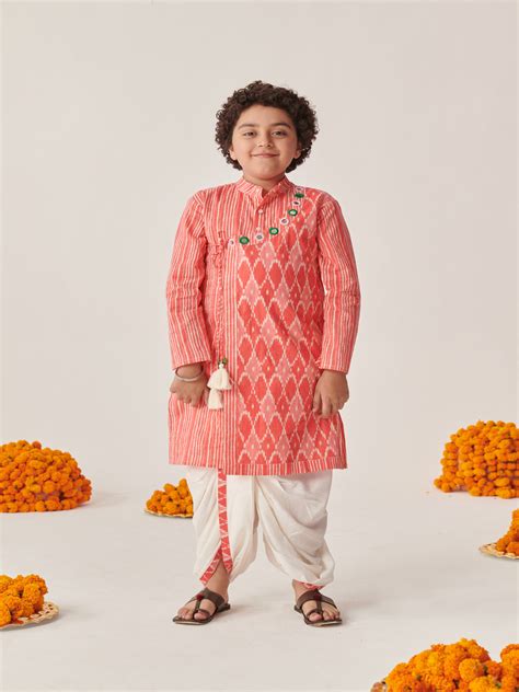 Shop Boys Ethnic Motifs Printed Kurta With Dhoti Pants Online