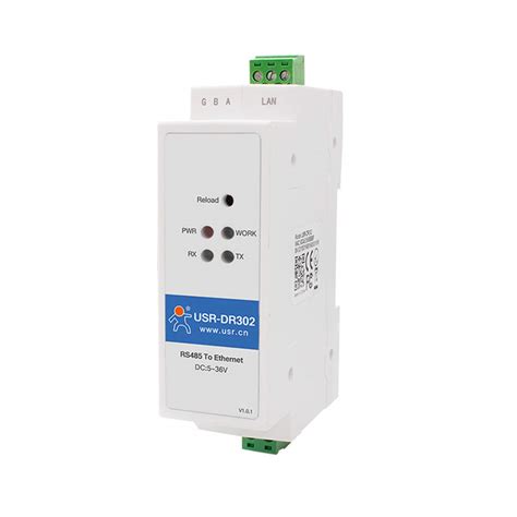 Buy USR-DR302 DIN-Rail Modbus RS485 Serial Port to Ethernet Converter ...