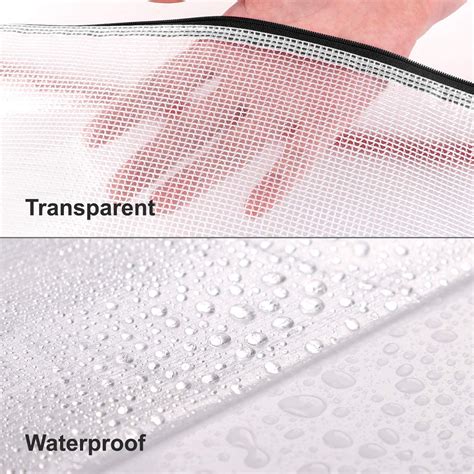 Buy JARLINK 20 Pack Zipper Mesh Document Pouch, Letter Size/A4 Size ...