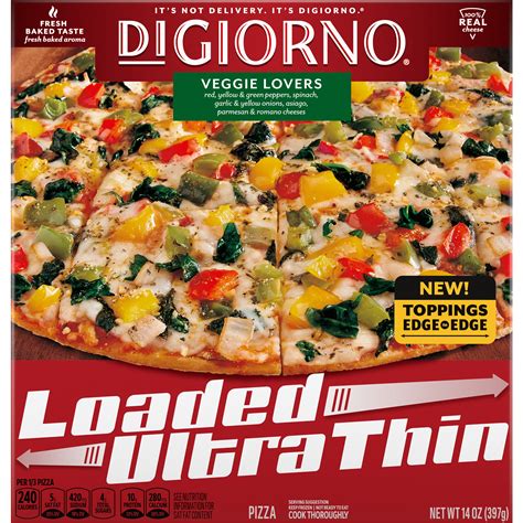 Loaded Ultra Thin Veggie Lovers Frozen Pizza | Official DIGIORNO®