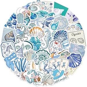Titu Ki Baatein 50pcs Aesthetic Ocean Beach Stickers for Girls ...
