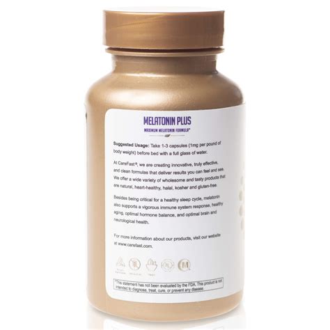 Carefast Melatonin Plus Extra Strength High Dose Sleep Supplement ...