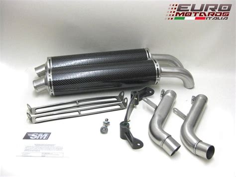 Ducati Monster 620 695 900ie S4 High Mount Silmotor Exhaust Carbon Sil ...