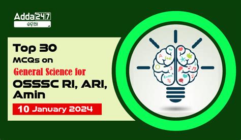 Top 30 General Science MCQs for OSSSC RI, ARI, Amin, ICDS Supervisor 10 ...