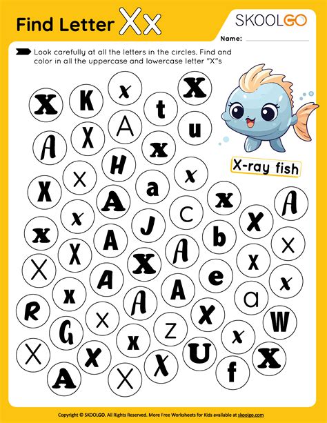 Letter X Worksheets For Preschool