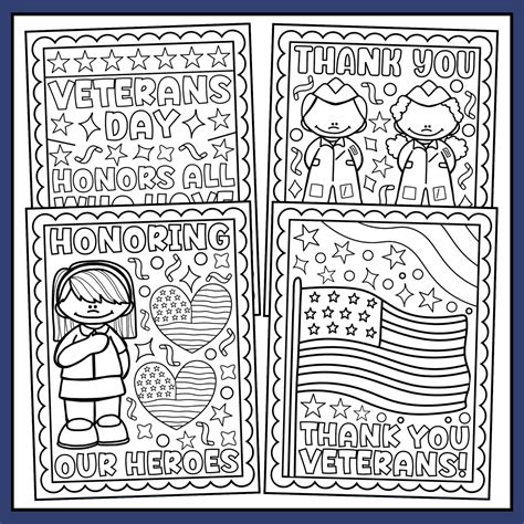 Thank You Veterans Day Coloring Pages Printable Veterans Day Coloring