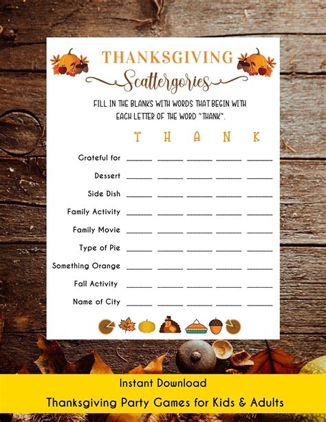 Thanksgiving Printable Games | Plan Your Year Easily!